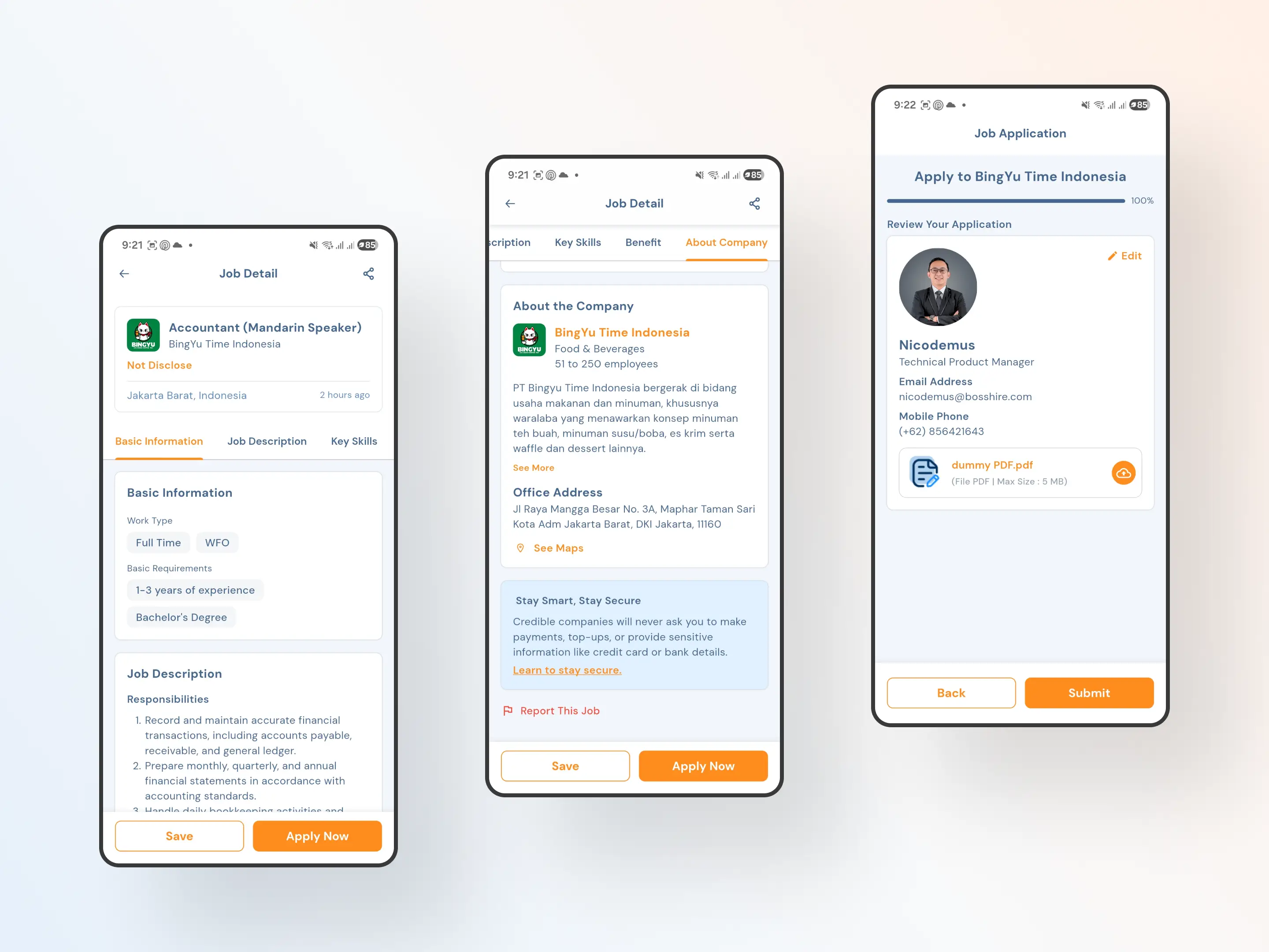 Bosshire Job Connect screenshot