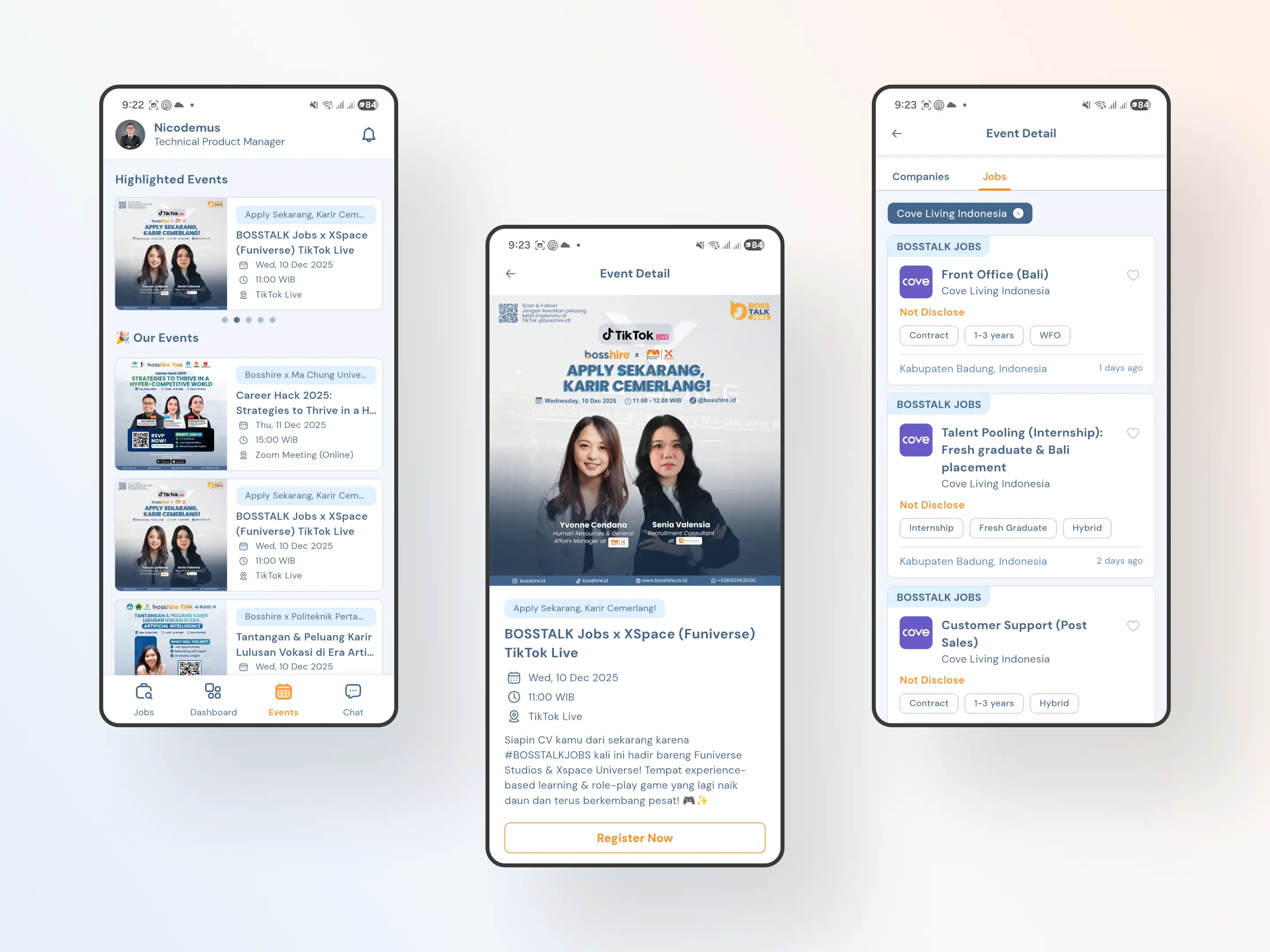 Bosshire Job Connect screenshot