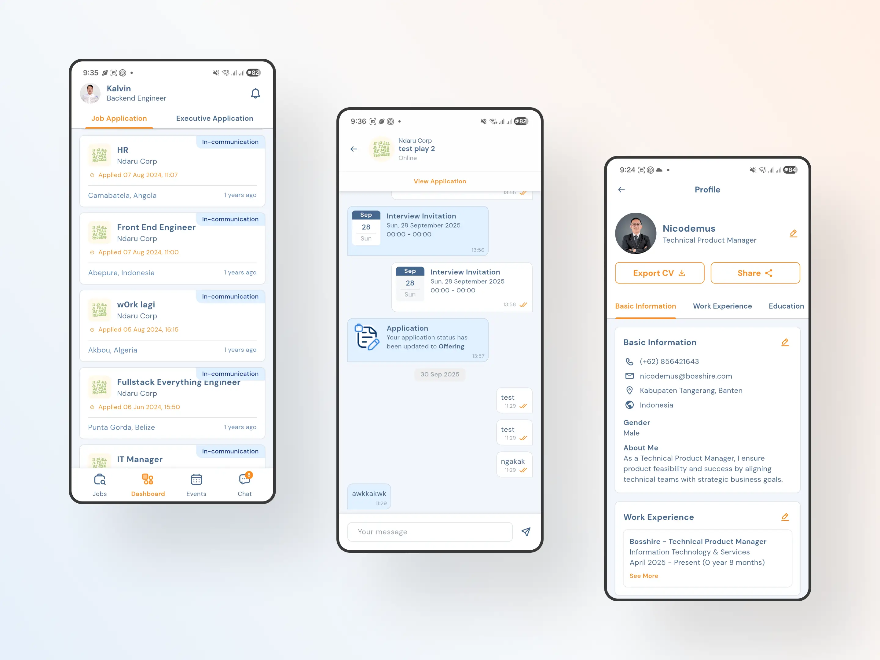 Bosshire Job Connect screenshot